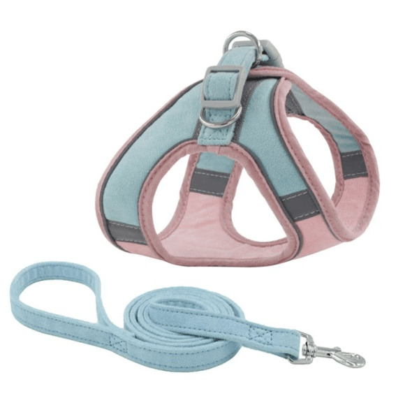 Adjustable Reflective Cat harness and leash - Escape Proof Pink Cat / Dog Vest - Raycoo