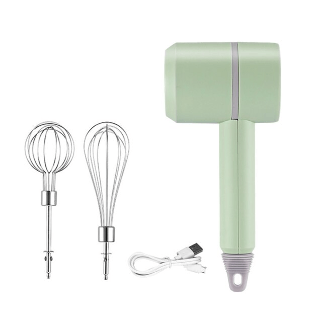 Wireless Portable Electric Food Mixer 3 Speeds Automatic Whisk Dough Egg  Beater