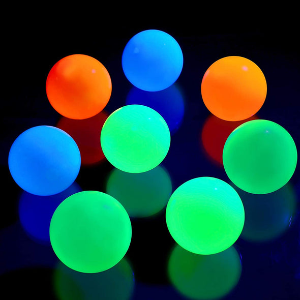 8 PCS Glow in The Dark Ceiling Balls | Stress Relief Sticky Balls
