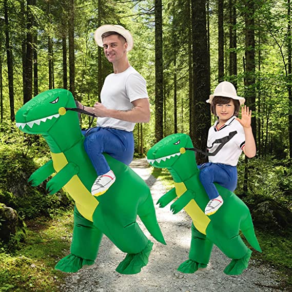 Riding Inflatable Dinosaur Costume