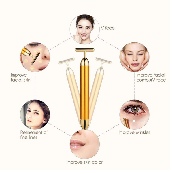Golden Pulse Facial Face Massager - Raycoo