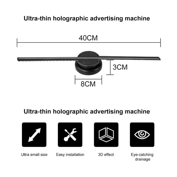 3D Hologram Fan - Spinning LED Holofan Projector - Raycoo