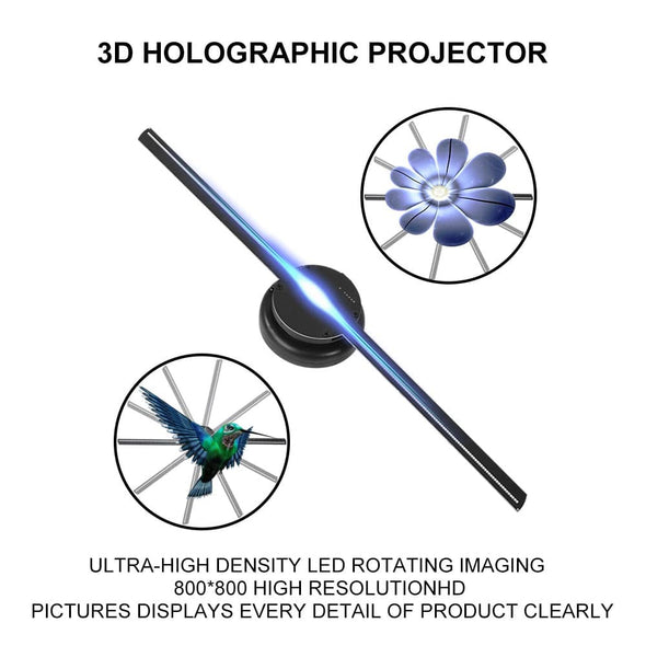 3D Hologram Fan - Spinning LED Holofan Projector - Raycoo