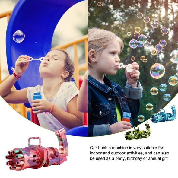 Bubble Gatling Machine Gun - Toy For Kids - Summer Water Toys For Beach - Raycoo