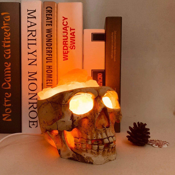 Halloween Cool Skull lamp - Skeleton Head Salt Lamp decor - Raycoo