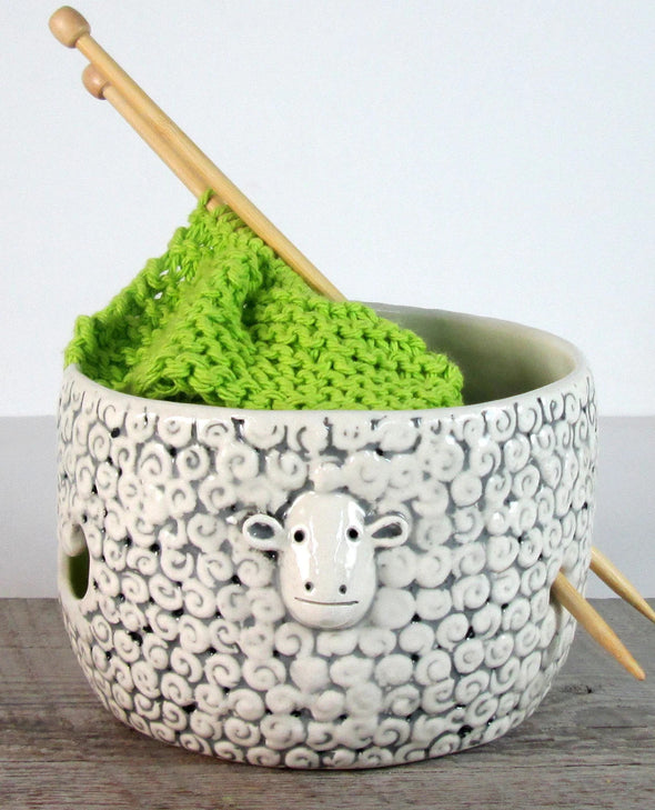 Handmade Sheep Yarn Bowl