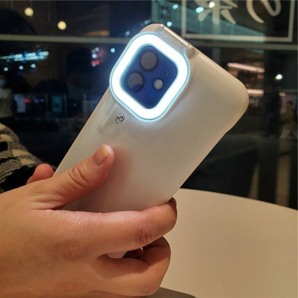 Makeup Ring Light iPhone Case - LED Camera FlashLight - Selfie Case for iPhone - Raycoo