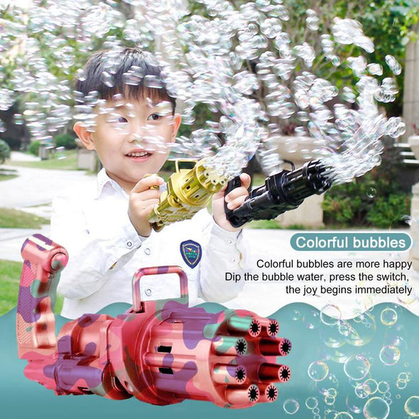 Bubble Gatling Machine Gun - Toy For Kids - Summer Water Toys For Beach - Raycoo