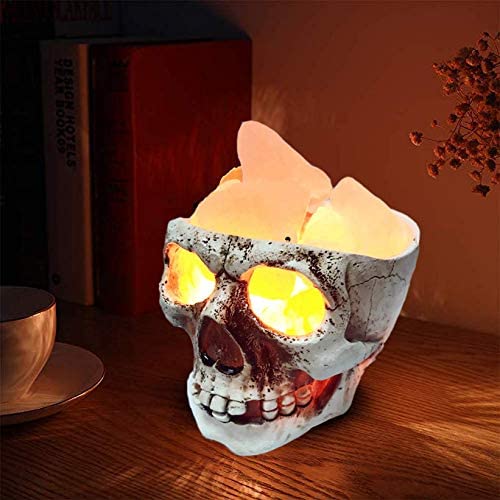 Halloween Cool Skull lamp - Skeleton Head Salt Lamp decor - Raycoo